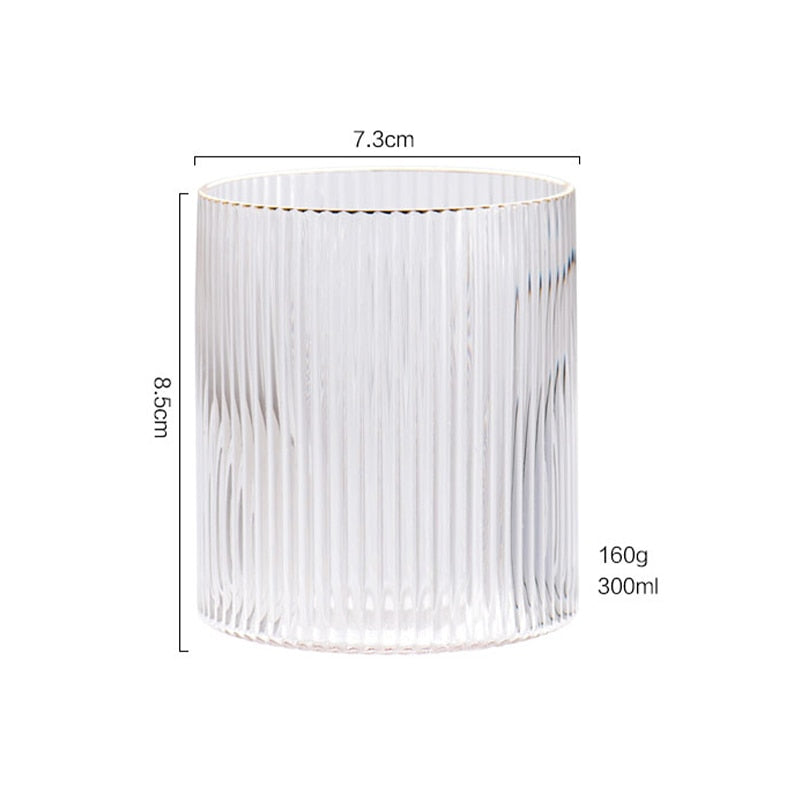 300ml Golden Rim Glass Cup