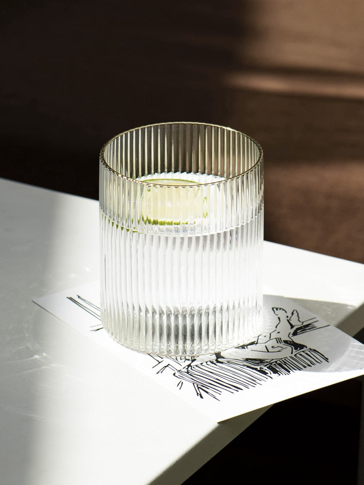 300ml Golden Rim Glass Cup