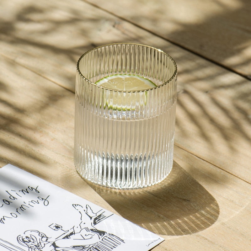 300ml Golden Rim Glass Cup