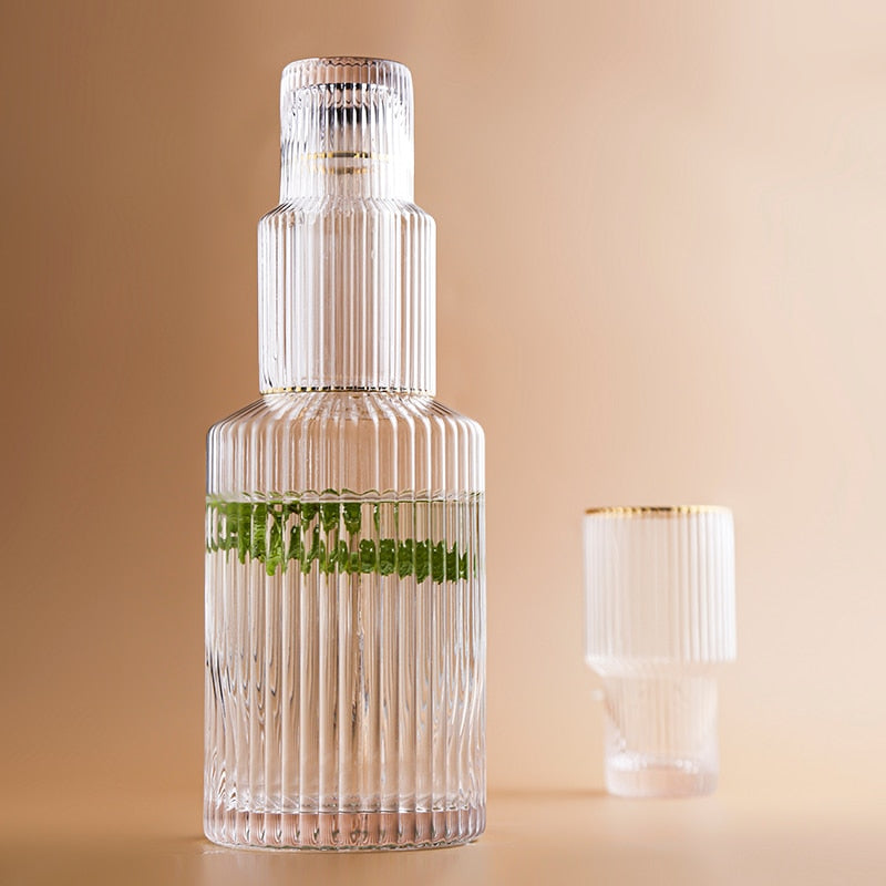 800ml/ 1500ml Stylish Crystal Glass Water Jug & Glasses
