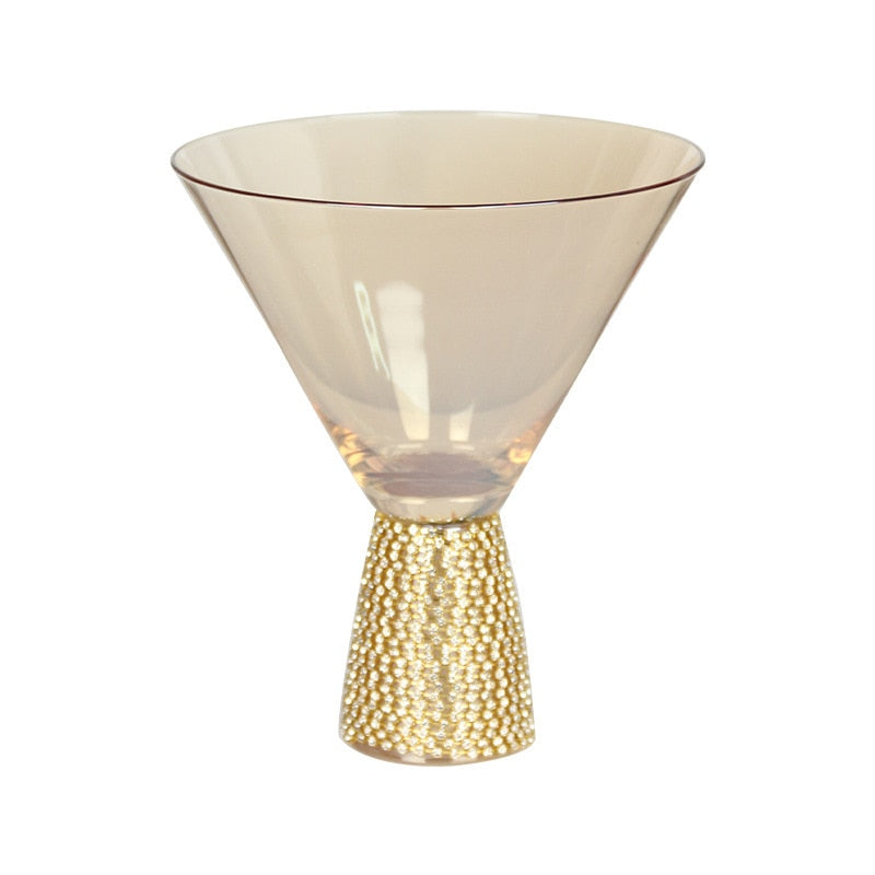 Diamond Glass Champagne Cup with Special Detail