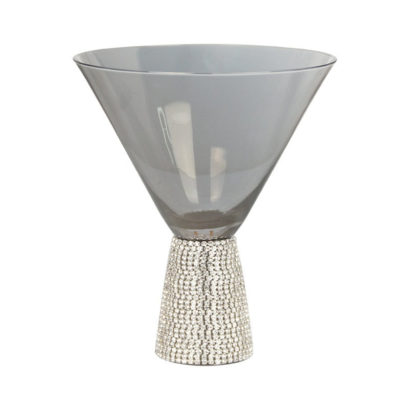 Diamond Glass Champagne Cup with Special Detail