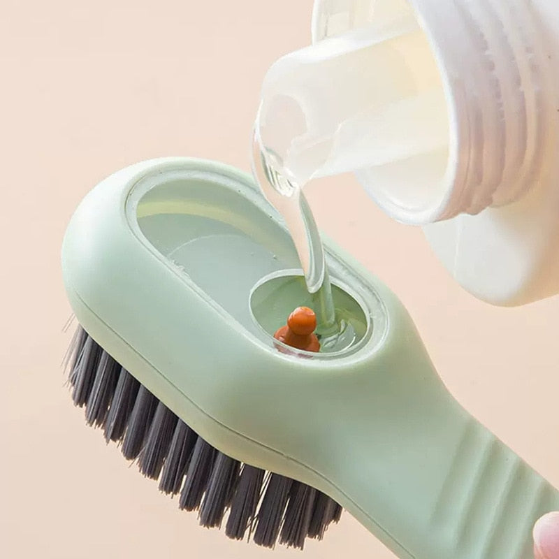Multifunctional Brush with Built-In Soap Dispenser