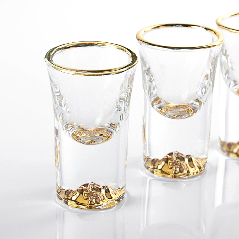 Shot Glass with Golden Detail