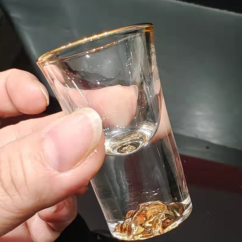 Shot Glass with Golden Detail