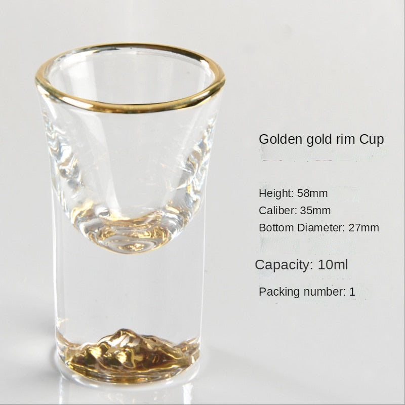Shot Glass with Golden Detail
