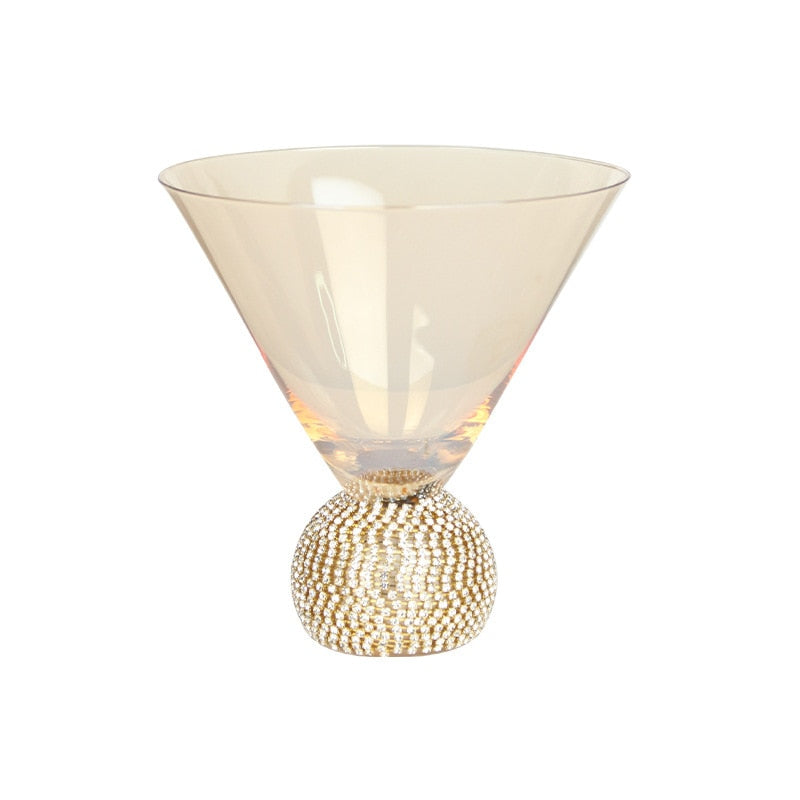 Diamond Glass Champagne Cup with Special Detail