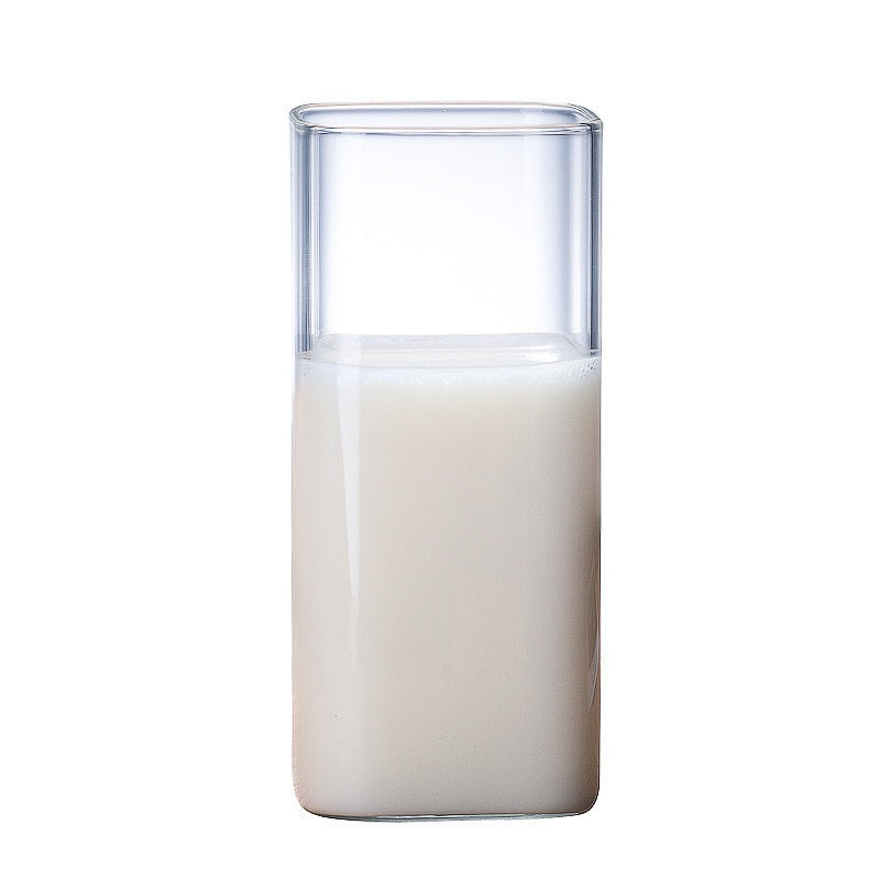 Square Coffee Glass Mug Cups