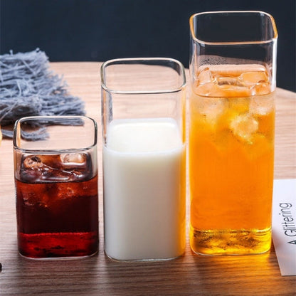 Square Coffee Glass Mug Cups