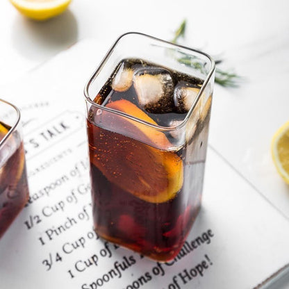 Square Coffee Glass Mug Cups