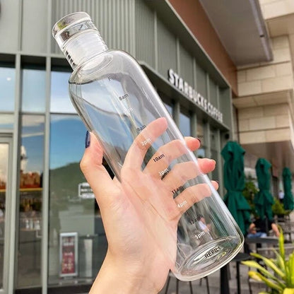 700ml Transparent Plastic Water Bottle with Time Scale