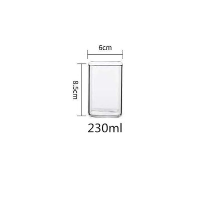 Square Coffee Glass Mug Cups