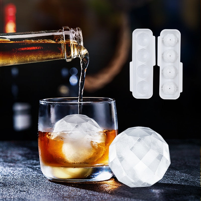 4pcs/ 15pcs Diamond round Ice Cube Plastic Mold