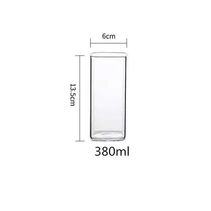 Square Coffee Glass Mug Cups